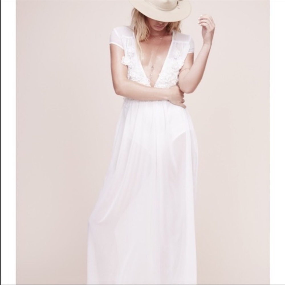 For Love & Lemons Flower Bomb Maxi Dress